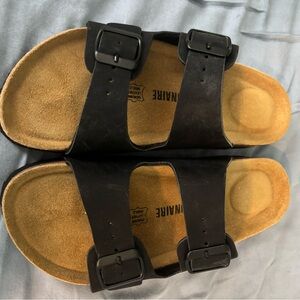 Black Double Strap Sandals NEVER WORN